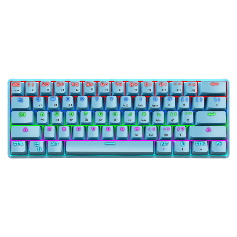 Crack K28 Wireless Bluetooth Mechanical Keyboard Gaming Office Computer Mobile Phone Tablet Notebook Rgb Wired Keyboard