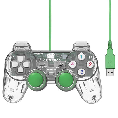 Transparent shell PC computer USB game controller 3D joystick controller vibration free game accessories