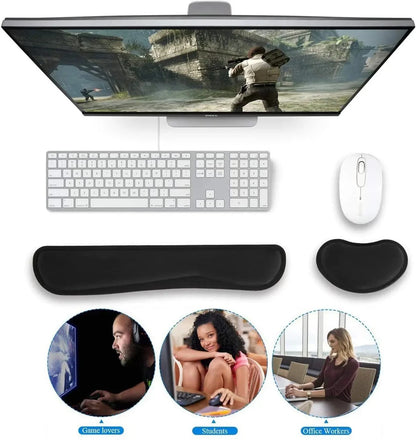 Ergonomic Mouse Pad with Wrist Rest - Non-Slip Base for Office & Gaming