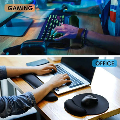 Ergonomic Mouse Pad with Wrist Rest - Non-Slip Base for Office & Gaming