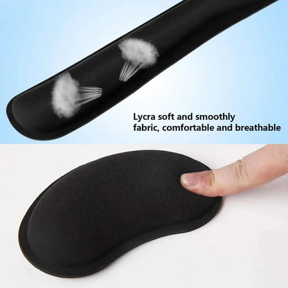 Ergonomic Mouse Pad with Wrist Rest - Non-Slip Base for Office & Gaming